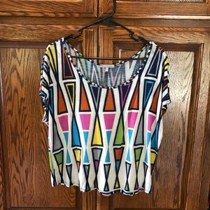 Triangle print blouse
